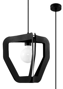 Czarna industrialna lampa wisząca - EXX234-Trevi ze sklepu Edinos.pl w kategorii Lampy wiszące - zdjęcie 172206764
