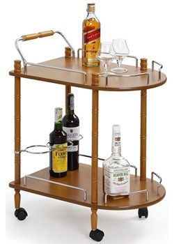 Barowy stolik na kółkach Lifton - buk ze sklepu Edinos.pl w kategorii Dom - zdjęcie 172206811
