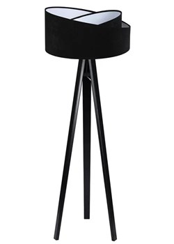 Czarna welurowa lampa stojąca trójnóg - EXX251-Silja ze sklepu Edinos.pl w kategorii Lampy podłogowe - zdjęcie 172206821