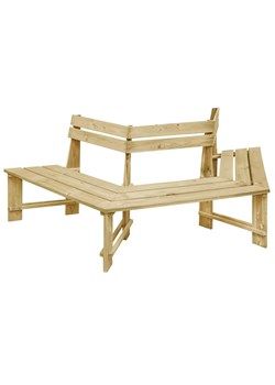 Drewniana ławka pod pień drzewa - Tiffany 3X ze sklepu Edinos.pl w kategorii Ławki ogrodowe - zdjęcie 172207300