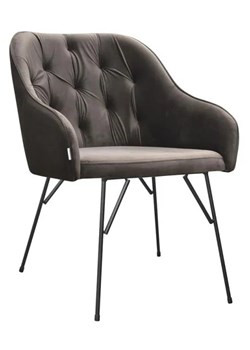 Szary pikowany fotel nowoczesny  Harpos 5X - 43 kolory ze sklepu Edinos.pl w kategorii Krzesła - zdjęcie 172207392