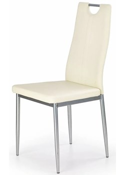 Krzesło tapicerowane Vulpin - kremowe ze sklepu Edinos.pl w kategorii Krzesła - zdjęcie 172207441