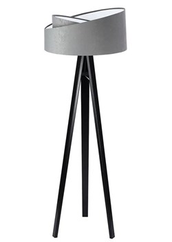 Szaro-czarna lampa podłogowa trójnóg asymetryczna - S023-Dorsa ze sklepu Edinos.pl w kategorii Lampy podłogowe - zdjęcie 172207553