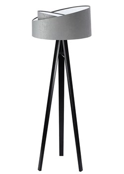 Szaro-czarna lampa podłogowa trójnóg asymetryczna - S023 Z8-L58 ze sklepu Edinos.pl w kategorii Lampy podłogowe - zdjęcie 172207553