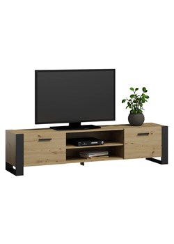 Nowoczesna szafka RTV dąb artisan 185 cm - Sonea ze sklepu Edinos.pl w kategorii Szafki RTV - zdjęcie 172207632