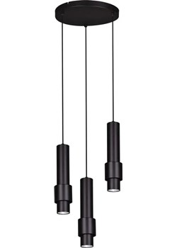 Czarna okrągła lampa wisząca 3 tuby - S072 H4-L47 ze sklepu Edinos.pl w kategorii Lampy wiszące - zdjęcie 172207860