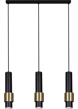 Czarno-złota potrójna lampa wisząca tuba - 4X S074 C0-G04 ze sklepu Edinos.pl w kategorii Lampy wiszące - zdjęcie 172207862