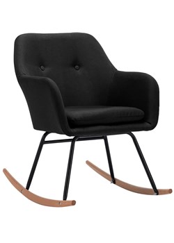 Czarny nowoczesny fotel bujany – Foxie ze sklepu Edinos.pl w kategorii Fotele - zdjęcie 172207922