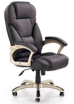 Czarny biurowy fotel obrotowy z ekoskóry - Tucker ze sklepu Edinos.pl w kategorii Krzesła biurowe - zdjęcie 172208140
