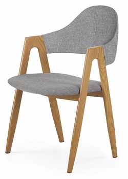 Krzesło gięte tapicerowane Ebris 2X - szare ze sklepu Edinos.pl w kategorii Krzesła - zdjęcie 172208161