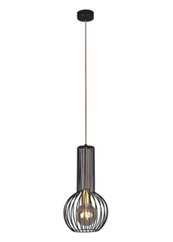 Czarno-złota druciana lampa wisząca - S134-Morta ze sklepu Edinos.pl w kategorii Lampy wiszące - zdjęcie 172208173