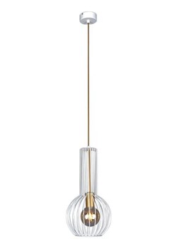 Biało-złota loftowa lampa wisząca - S134-Morta ze sklepu Edinos.pl w kategorii Lampy wiszące - zdjęcie 172208174