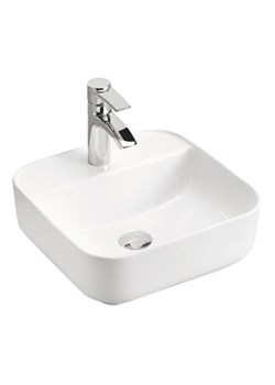 Biała ceramiczna umywalka nablatowa N1-Z61 ze sklepu Edinos.pl w kategorii Łazienka - zdjęcie 172208244
