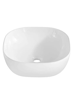 Biała kwadratowa umywalka ceramiczna na blat - Pavona 3X ze sklepu Edinos.pl w kategorii Łazienka - zdjęcie 172208252