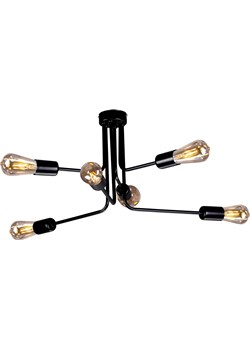 Czarna lampa sufitowa industrialna - S143-Binta ze sklepu Edinos.pl w kategorii Lampy wiszące - zdjęcie 172208381