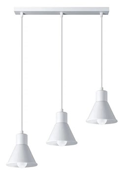 Biała potrójna lampa wisząca nad stół - S167-Melvi ze sklepu Edinos.pl w kategorii Lampy wiszące - zdjęcie 172208460