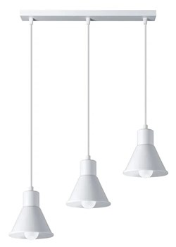 Biała potrójna lampa wisząca nad stół - 6X S167 W8-W38 ze sklepu Edinos.pl w kategorii Lampy wiszące - zdjęcie 172208460