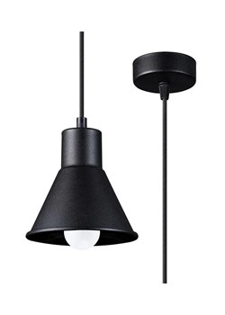 Czarna lampa wisząca w stylu loft - S166-Melvi ze sklepu Edinos.pl w kategorii Lampy wiszące - zdjęcie 172208464