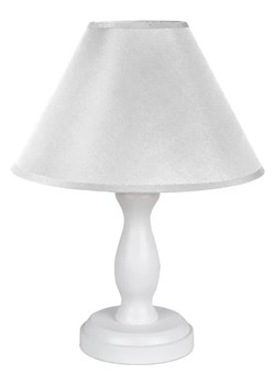 Biała lampka nocna dziecięca drewniana - S193-Kadex ze sklepu Edinos.pl w kategorii Lampy stołowe - zdjęcie 172208620