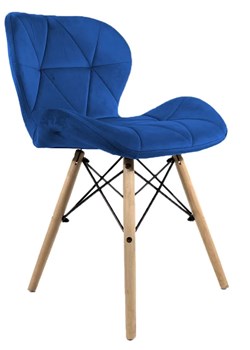 Niebieskie krzesło tapicerowane - Ksenin 3X ze sklepu Edinos.pl w kategorii Krzesła - zdjęcie 172208761
