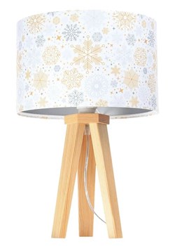 Świąteczna lampa stołowa z welurowym abażurem - S289-Dafne ze sklepu Edinos.pl w kategorii Lampy stołowe - zdjęcie 172209681