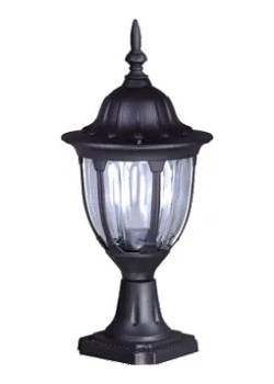 Czarna niska klasyczna lampa ogrodowa - S321-Hadson ze sklepu Edinos.pl w kategorii Oświetlenie ogrodowe - zdjęcie 172209791