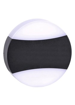 Czarno-biały kinkiet zewnętrzny LED owalny - S334-Cardi ze sklepu Edinos.pl w kategorii Oświetlenie ogrodowe - zdjęcie 172209834