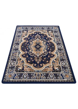 Granatowy prostokątny dywan - Malkin ze sklepu Edinos.pl w kategorii Dywany - zdjęcie 172209893