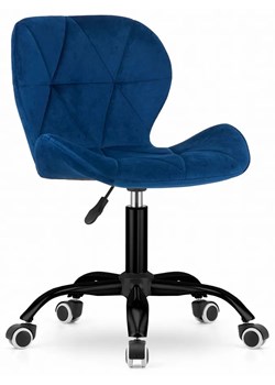 Granatowe pikowane krzesło obrotowe - Renes 5X ze sklepu Edinos.pl w kategorii Krzesła biurowe - zdjęcie 172210022