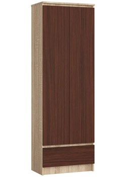 Regał do gabinetu z drzwiczkami dąb sonoma + wenge - Prima 3X ze sklepu Edinos.pl w kategorii Meble biurowe - zdjęcie 172210064