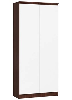 Minimalistyczny regał biurowy wenge + biały N5-T74 ze sklepu Edinos.pl w kategorii Regały i witryny - zdjęcie 172210081