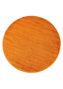 Pomarańczowy okrągły dywan młodzieżowy - Bernis 3X ze sklepu Edinos.pl w kategorii Dywany - zdjęcie 172210402