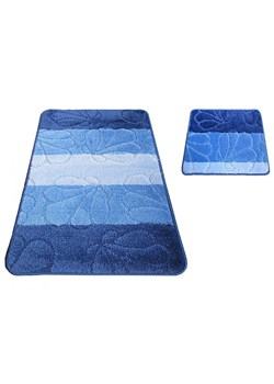 Zestaw niebieskich dywaników łazienkowych - Visto 3X ze sklepu Edinos.pl w kategorii Dywaniki łazienkowe - zdjęcie 172210551