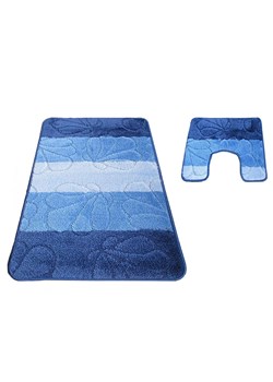 Niebieski komplet dywaników łazienkowych - Visto 4X ze sklepu Edinos.pl w kategorii Dywaniki łazienkowe - zdjęcie 172210561