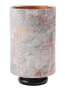 Czarna lampka stołowa tuba z nadrukiem - S361-Veres ze sklepu Edinos.pl w kategorii Lampy stołowe - zdjęcie 172210822