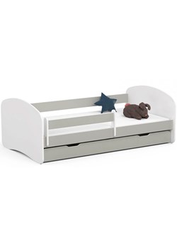 Łóżko do pokoju dziecięcego białe + szary - Ellsa 3X 70x140 ze sklepu Edinos.pl w kategorii Łóżka i materace - zdjęcie 172210900