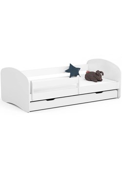 Białe łóżko dziecięce z barierką - Ellsa 4x 80x160 ze sklepu Edinos.pl w kategorii Łóżka dziecięce - zdjęcie 172210922