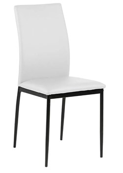 Tapicerowane krzesło białe - Mervi 3X ze sklepu Edinos.pl w kategorii Krzesła - zdjęcie 172210934
