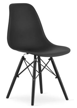 Czarny komplet 4 skandynawskich krzeseł  - Naxin 3S ze sklepu Edinos.pl w kategorii Krzesła - zdjęcie 172211383