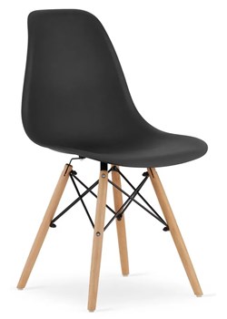 Komplet czarnych krzeseł skandynawskich 4szt. - Naxin 4S ze sklepu Edinos.pl w kategorii Krzesła - zdjęcie 172211480