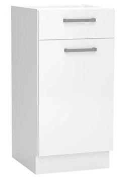 Biała szafka kuchenna z szufladą - Elora 5X 40 cm połysk ze sklepu Edinos.pl w kategorii Meble kuchenne - zdjęcie 172212440