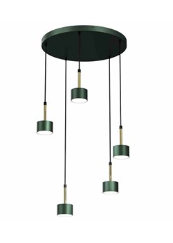 Zielono złota lampa wisząca do salonu 7X N023 N9-G32 ze sklepu Edinos.pl w kategorii Lampy wiszące - zdjęcie 172212832