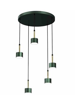 Zielono-złota lampa wisząca do salonu - N023-Circile ze sklepu Edinos.pl w kategorii Lampy wiszące - zdjęcie 172212832