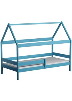 Niebieskie sosnowe łóżko domek z materacem - Petit 3X 190x80 cm ze sklepu Edinos.pl w kategorii Łóżka dziecięce - zdjęcie 172212893