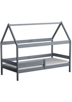 Szare łóżko dla dziecka z barierką i materacem - Petit 3X 190x90 cm ze sklepu Edinos.pl w kategorii Łóżka dziecięce - zdjęcie 172212962