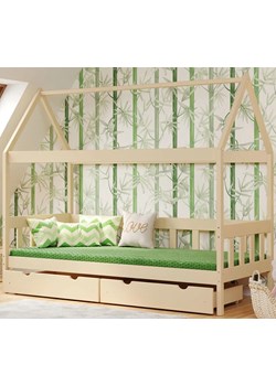 Łóżko dla dziecka z 2 szufladami, wanilia - Dada 4X 180x90 cm ze sklepu Edinos.pl w kategorii Łóżka dziecięce - zdjęcie 172213613