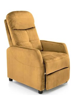 Musztardowy rozkładany fotel wypoczynkowy - Amigos 3X ze sklepu Edinos.pl w kategorii Fotele - zdjęcie 172214432