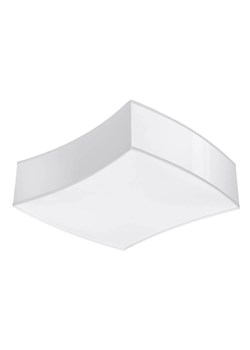 Biały geometryczny nowoczesny plafon - S745-Bosta ze sklepu Edinos.pl w kategorii Lampy sufitowe - zdjęcie 172214462