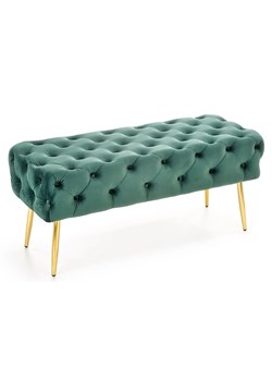 Zielone pikowane siedzisko w stylu glamour Igro 4X ze sklepu Edinos.pl w kategorii Zestawy mebli do przedpokoju - zdjęcie 172214863