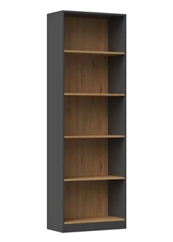 Regał z półkami na książki antracyt + dąb artisan - Nidan 3X ze sklepu Edinos.pl w kategorii Regały i witryny - zdjęcie 172216303